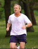 G.W. Bush jogging.