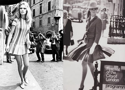 60s icons in drop waist dress