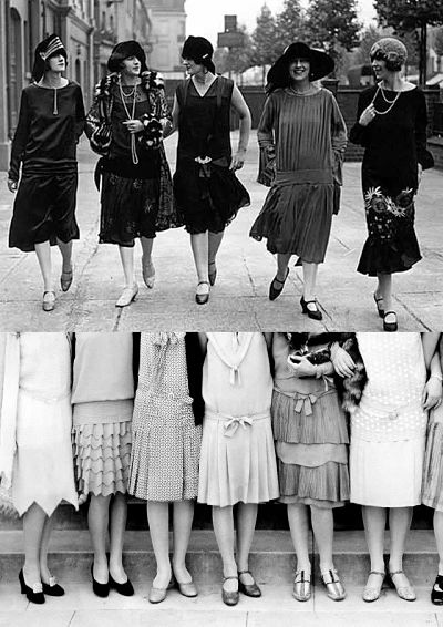 Drop waist dress 1920s and now