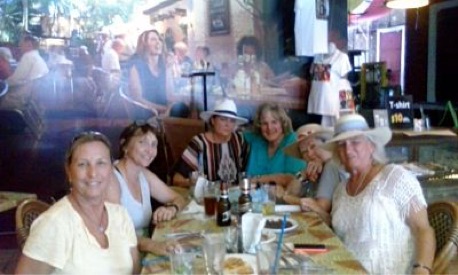 (L-R)  Jeannie, Debbie, Marsha, Tasi, Peggy, Patty at Panchos