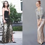 Maxi sequin skirts