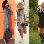 sweater dresses with scarves