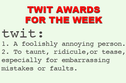 Twit Awards for the Week 12/4/23