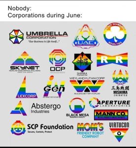 Rainbow logos